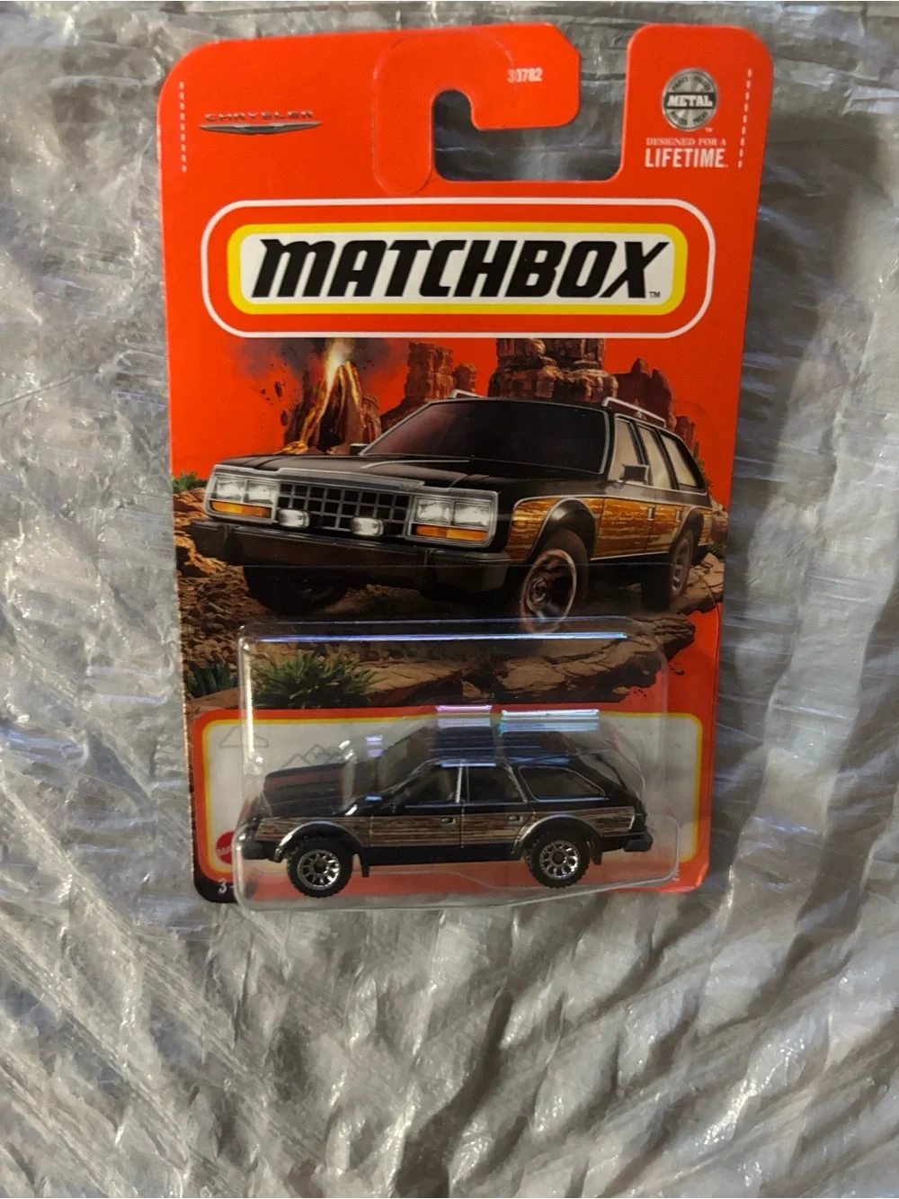 Matchbox Black Station Wagon with Woodgrain Trim